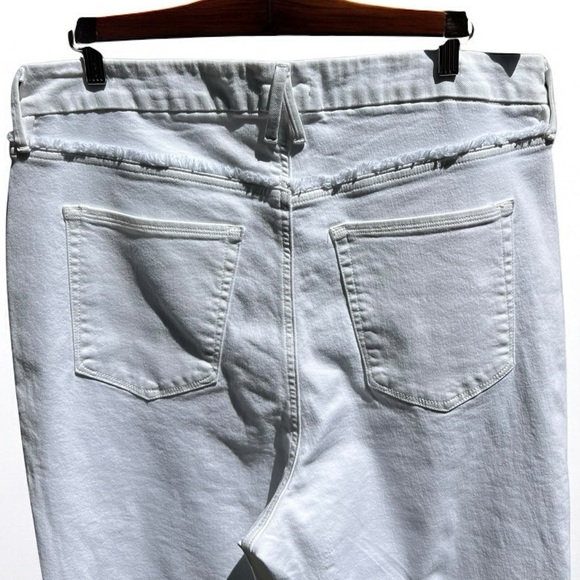 🌻NEW w.tag GOOD AMERICAN Good Straight High Waist Raw Hem Straight Leg Jeans 20 - Picture 8 of 12